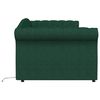 vidaXL Sof&aacute;-cama c/ colch&atilde;o e sa&iacute;da USB 90x200 cm tecido verde-escuro