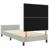 vidaXL Cama Box com cabeceira Cinzento-claro 80 x 200 cm Veludo