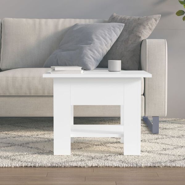 vidaXL Mesa de centro 55x55x42 cm derivados de madeira branco
