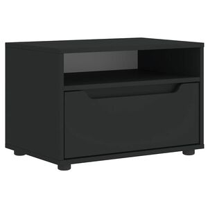 vidaXL M&oacute;vel TV VISNES derivados de madeira preto 60x40x38 cm