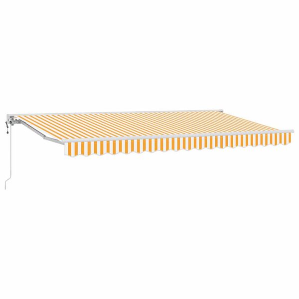 vidaXL Estrutura de Toldo Amarelo e Branco 350 x 200 cm