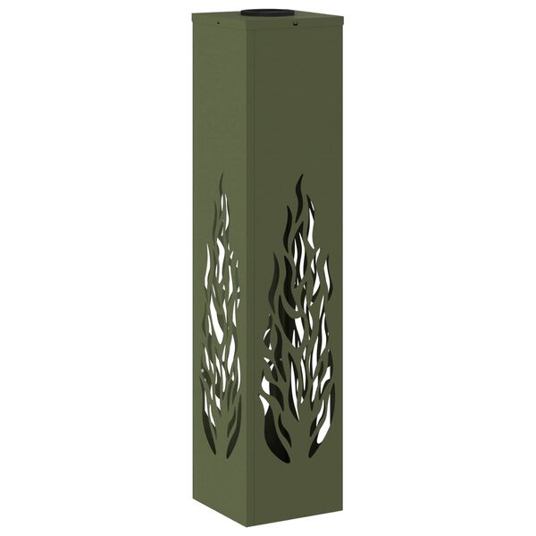 vidaXL Luz Solar LED de Caminho 2 pcs Verde Oliva A&ccedil;o Laminado a Frio