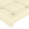 vidaXL Cabeceira de cama c/ LED 180x5x78/88 cm couro artificial creme