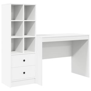 vidaXL Mesa Branco 145.5 x 50 x 127 cm 2 unid.