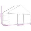 vidaXL Gazebo com telhado 17,84x5,88x3,75 m polietileno branco