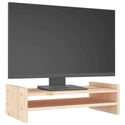 vidaXL Suporte para monitor 50x27x15 cm madeira de pinho maciça