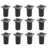 vidaXL Ilumina&ccedil;&atilde;o para ch&atilde;o de exterior 12 pcs quadrado