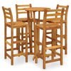 vidaXL 5 pcs conjunto de bar para jardim madeira de ac&aacute;cia maci&ccedil;a