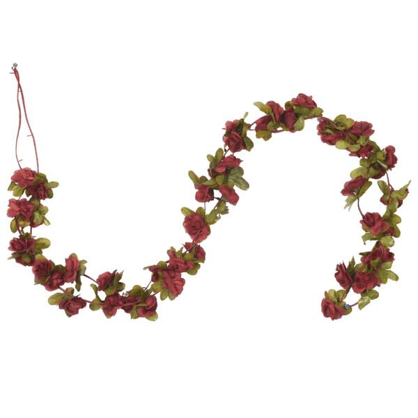 vidaXL Grinaldas de flores 6 pcs 250 cm vermelho-tinto
