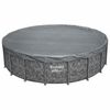 Bestway Capa para Piscina &Oslash;5,49 m Redondo Poli&eacute;ster Cinzento