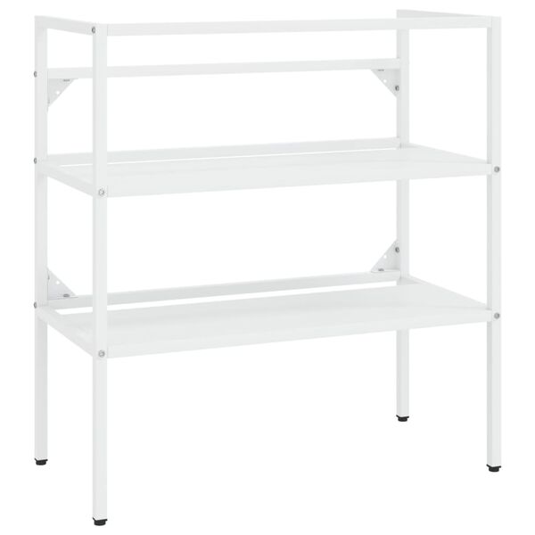 vidaXL Estrutura p/ lavat&oacute;rio casa de banho ferro 79x38x83 cm branco