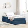 vidaXL Cama com arruma&ccedil;&atilde;o e colch&atilde;o Azul 90 x 200 cm Poli&eacute;ster