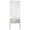 vidaXL Tela de Privacidade para Jardim Floral Prateado 50 x 140 cm