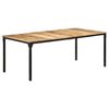 vidaXL Mesa de jantar 200x100x76 cm madeira de mangueira &aacute;spera