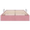 vidaXL Cama com Armazenamento com colch&atilde;o Rosa 120 x 200 cm Veludo
