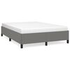 vidaXL Estrutura de cama sem colch&atilde;o, cinza escuro, 137x190 cm, tecido