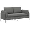 vidaXL Sof&aacute; para 2 Pessoas 2 lugar Cinzento-Escuro 188 x 81 x 89 cm