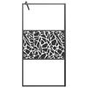 vidaXL Divis&oacute;ria de chuveiro 100x195cm vidro ESG design pedras preto