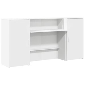 vidaXL Balc&atilde;o recep&ccedil;&atilde;o 200x50x103,5 cm madeira branco