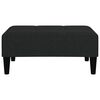 vidaXL Sof&aacute;-cama 2 lugares com banco tecido de microfibra preto