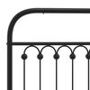 vidaXL Estrutura de cama com cabeceira e p&eacute;s 183x203 cm metal preto