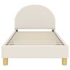 vidaXL Estrutura de Cama Infantil com Cabeceira Creme 80 x 160 cm