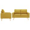 vidaXL 2 pcs conjunto de sof&aacute;s tecido amarelo