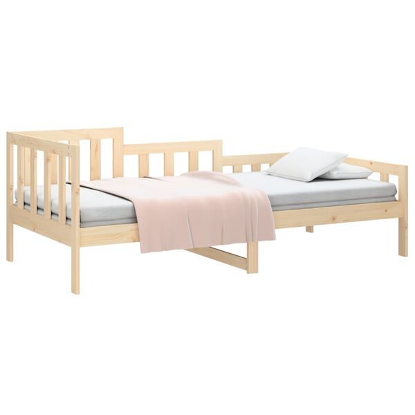 vidaXL Sof&aacute;-cama sem colch&atilde;o 90x190 cm madeira de pinho maci&ccedil;a
