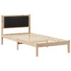 vidaXL Estrutura de Cama com Cabeceira Estofada Preto 90 x 200 cm