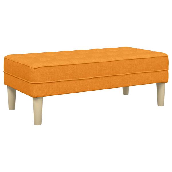 vidaXL banco com almofada Amarelo Escuro 113 x 57 x 39 cm tecido
