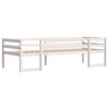 vidaXL Estrutura de cama infantil 80x200 cm pinho maci&ccedil;o branco