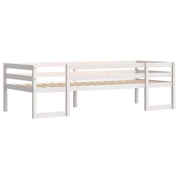 vidaXL Estrutura de cama infantil 80x200 cm pinho maci&ccedil;o branco