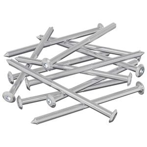 vidaXL Parafusos para M&oacute;veis 12 pcs Prateado M6 x 100 mm A&ccedil;o