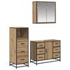 vidaXL Conjunto de M&oacute;veis para Banheiro 3 pcs Carvalho Artesanal