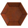 vidaXL Fire Pit Castanho 100 x 100 x 28 cm