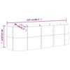 vidaXL Canteiro elevado jardim 224x80x68cm aço galvanizado castanho