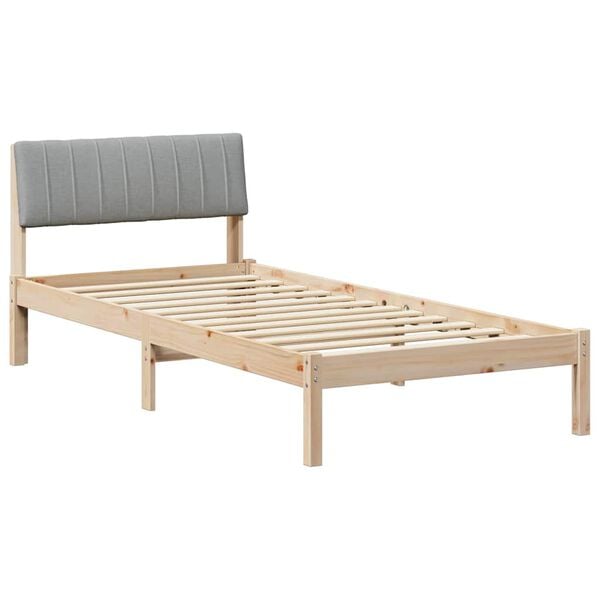 vidaXL Estrutura da cama Marrom e cinza claro 90 x 200 cm