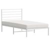 vidaXL Estrutura de cama com cabeceira 80x200 cm metal branco