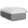 vidaXL Estrutura de cama sem colch&atilde;o 120x200 cm tecido cinzento-claro