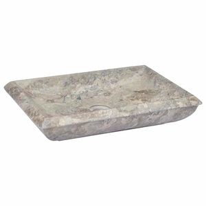 vidaXL Lavat&oacute;rio 50x35x10 cm m&aacute;rmore cinzento