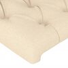 vidaXL Cabeceira de cama c/ luzes LED tecido 163x16x78/88 cm cor creme