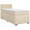 vidaXL Cama box spring com colch&atilde;o Creme 100 x 200 cm Tecido