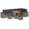 vidaXL Conjunto de Sof&aacute; de Jardim 9 unid. 6-N&uacute;mero de lugares Cinzeto