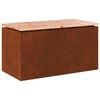 vidaXL Banco de jardim 2 -Seater 80 x 40 x 43 cm A&ccedil;o corten Retangular
