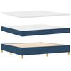 vidaXL Cama Box com colch&atilde;o com cabeceira Azul 200 x 200 cm tecido