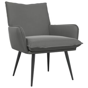 vidaXL poltrona Cinzento-Escuro Veludo