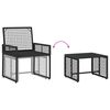 vidaXL Conjunto de M&oacute;veis para Exterior 5 pcs Preto e Branco