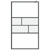 vidaXL Parede de Chuveiro Walk-in Preto 80 x 195 x 0.5 cm