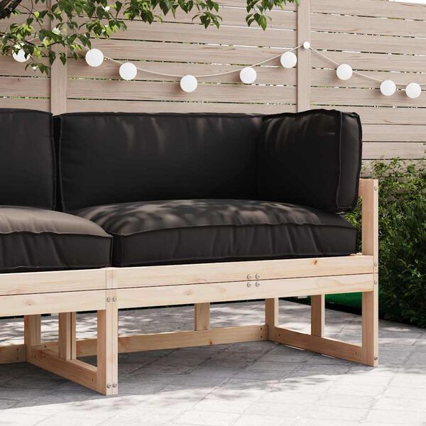 vidaXL Conjunto de Almofadas para Palete 3 pcs Preto Tecido Oxford