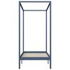 vidaXL Estrutura de cama com toldo 100x200 cm pinho maciço cinzento